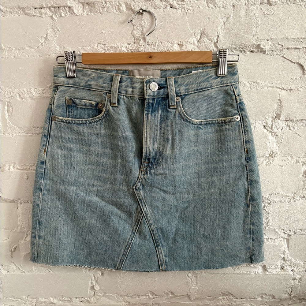 EVERLANE Reconstructed Denim Skirt